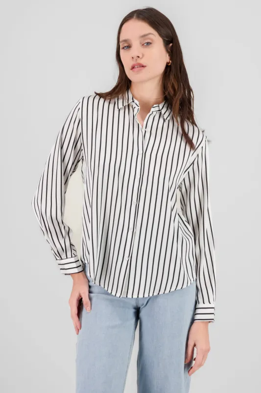Camisa rayas larga sold by Shasa