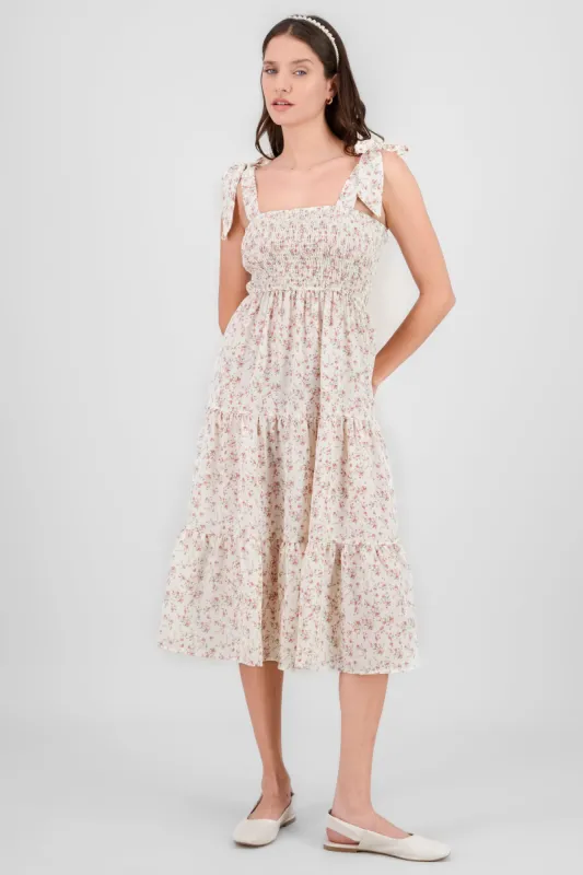 Vestido midi smock florecitas sold by Shasa