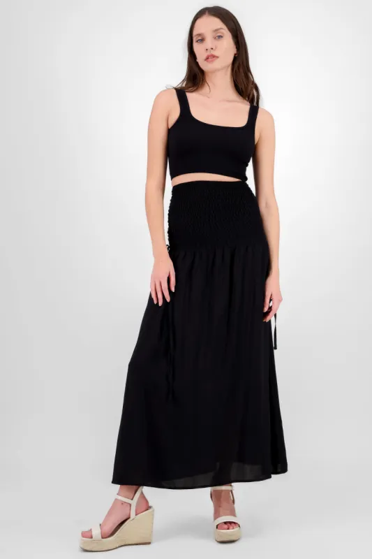 Falda maxi jaretas costados sold by Shasa