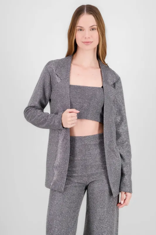 Saco oversized brillos textura sold by Shasa