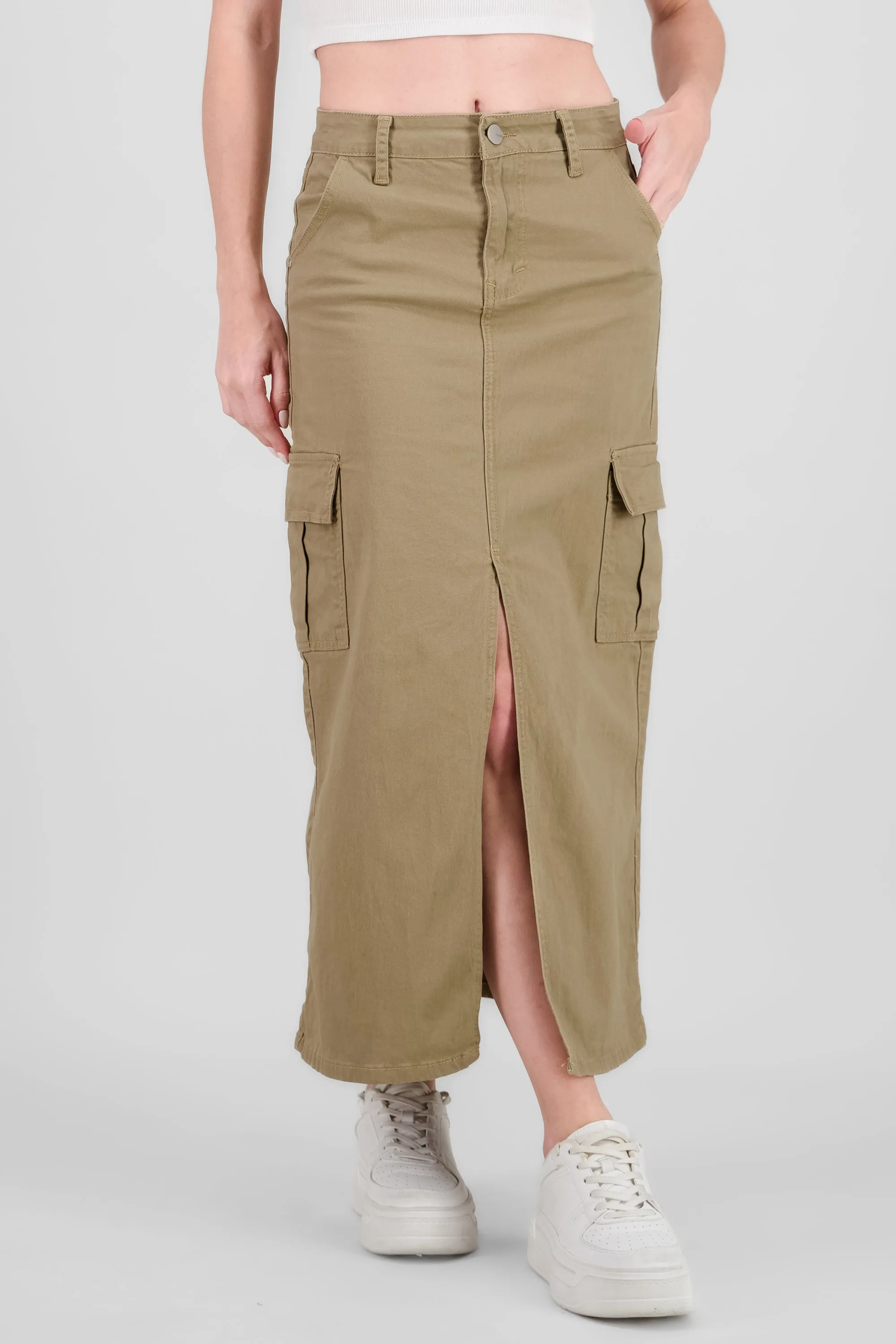 Falda maxi denim abertura cargo sold by Shasa product image thumbnail 2
