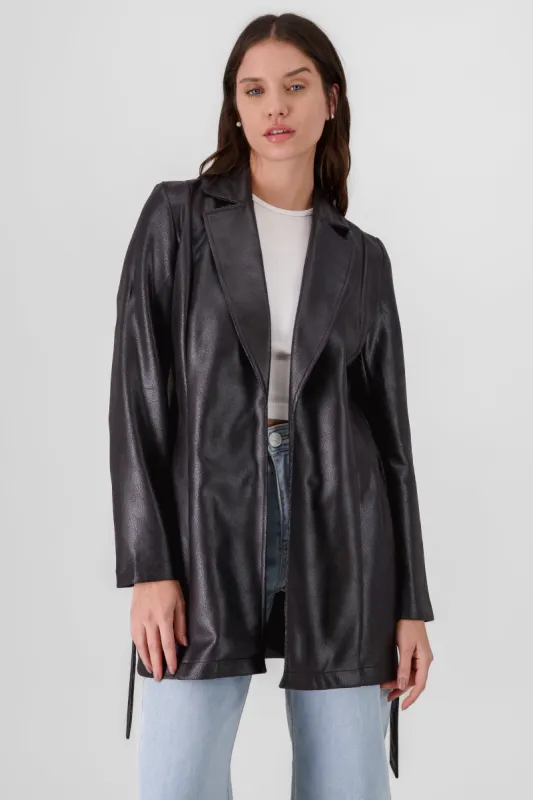 Blazer midi vinipiel sold by Shasa