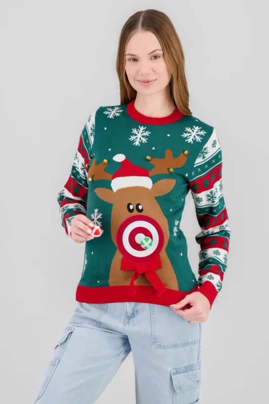 Sueter navideño tiro al blanco sold by Shasa