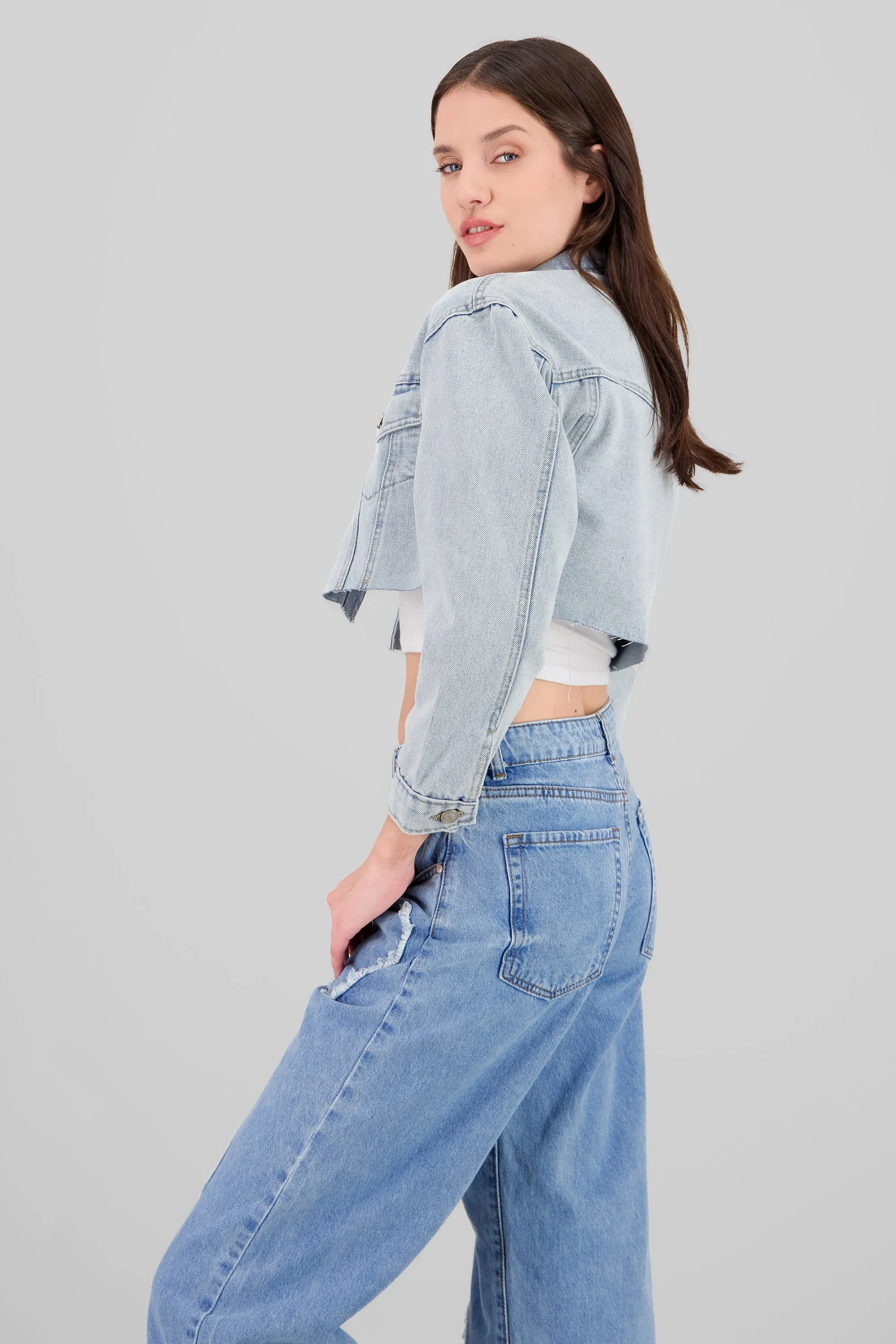 Chamarra trucker oversize destrucción sold by Shasa product image thumbnail 3