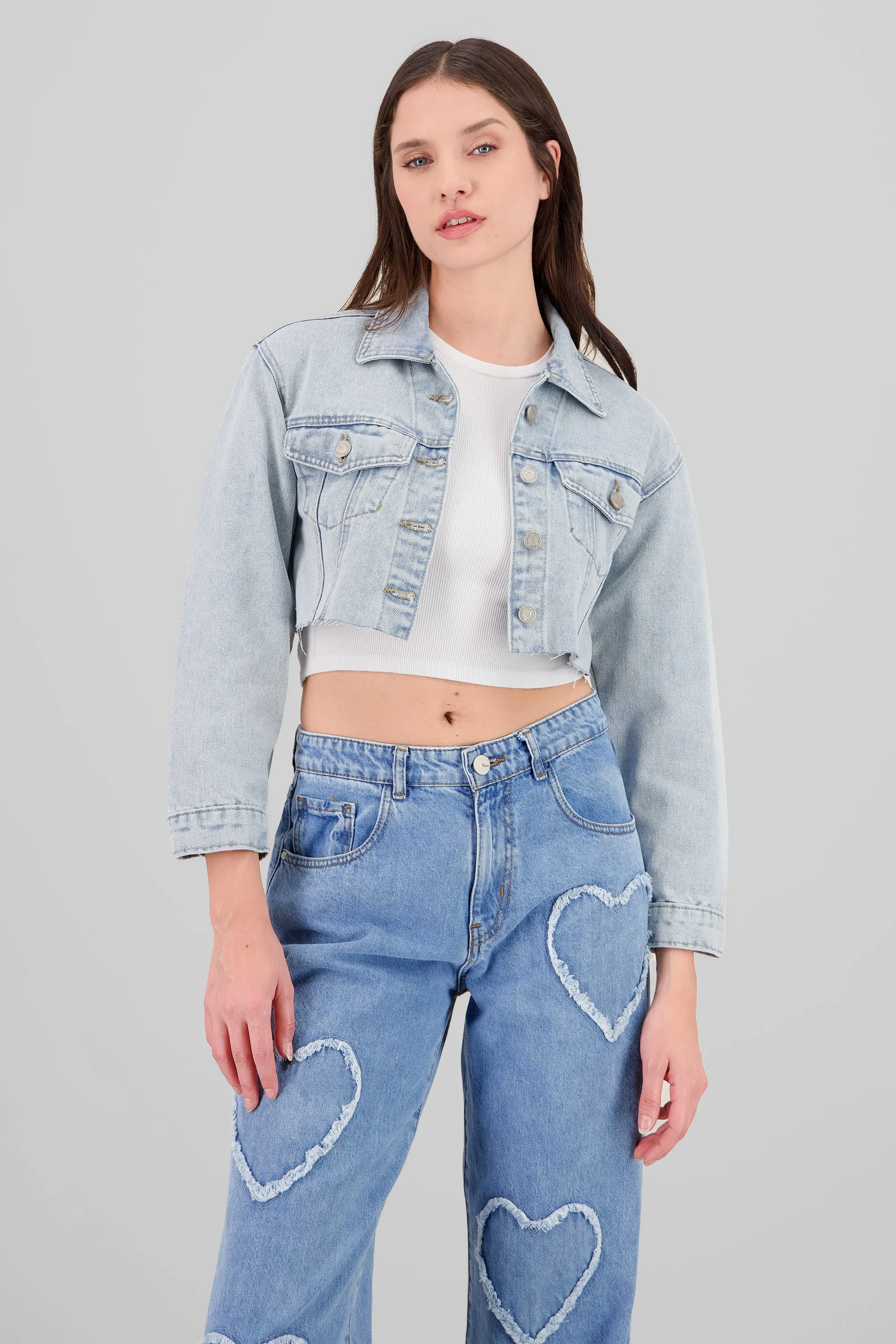 Chamarra trucker oversize destrucción sold by Shasa