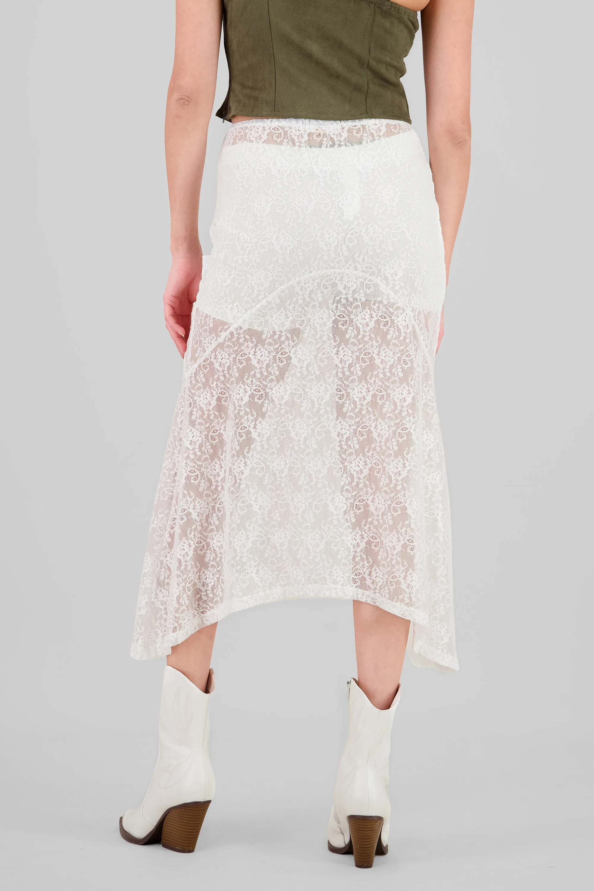 Falda midi encaje sold by Shasa product image thumbnail 4