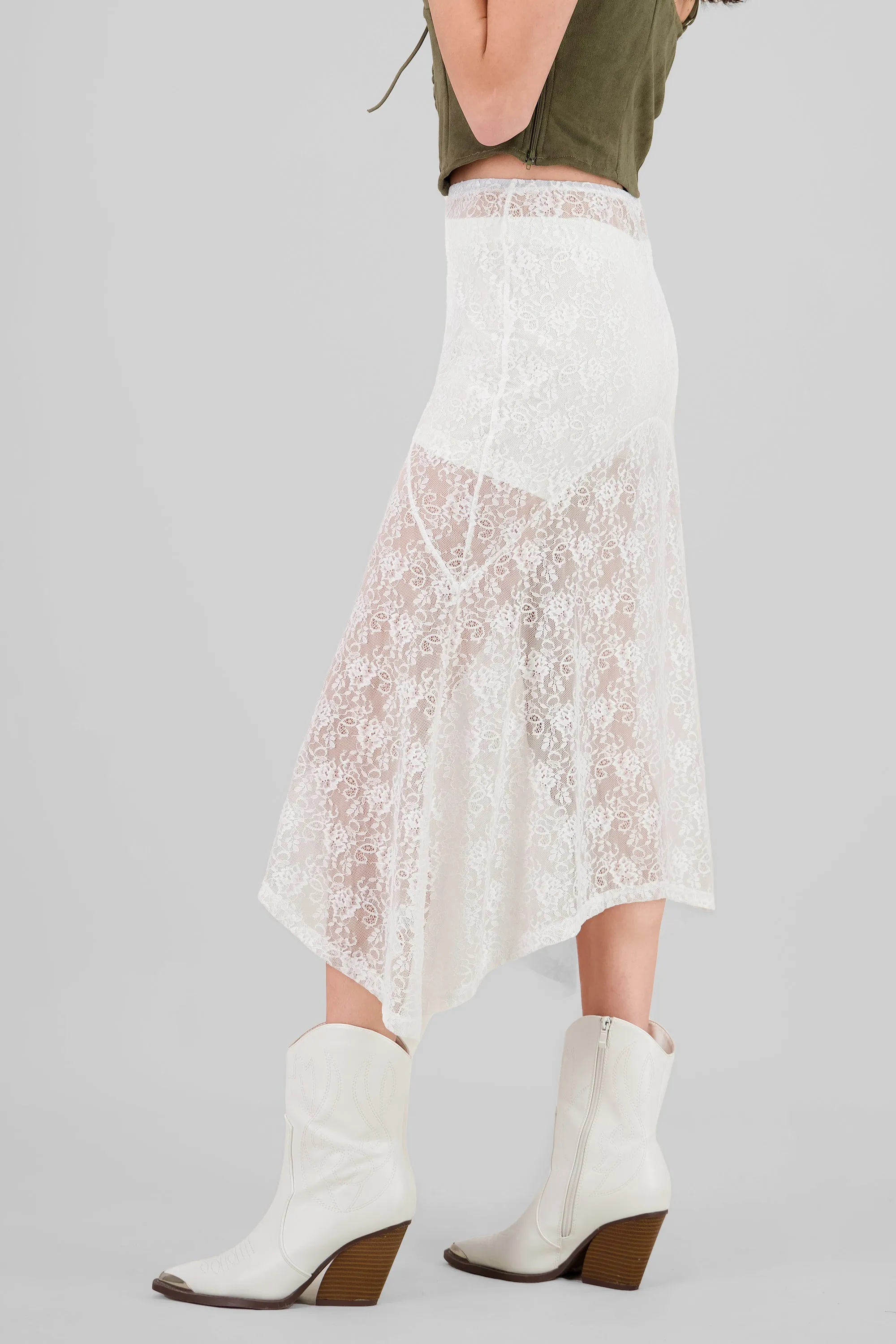 Falda midi encaje sold by Shasa product image thumbnail 3