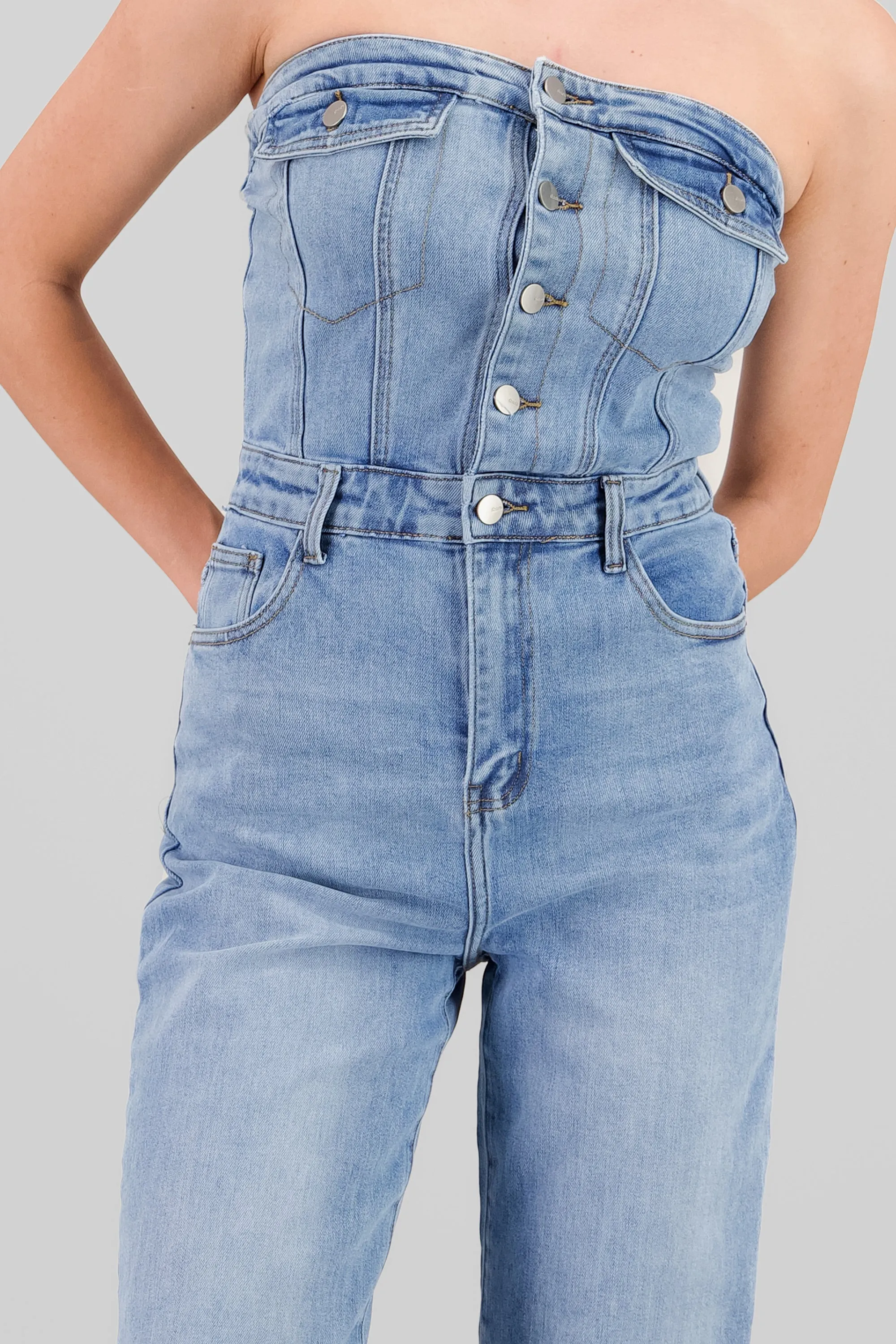 Overall straight strapless sold by Shasa product image thumbnail 5