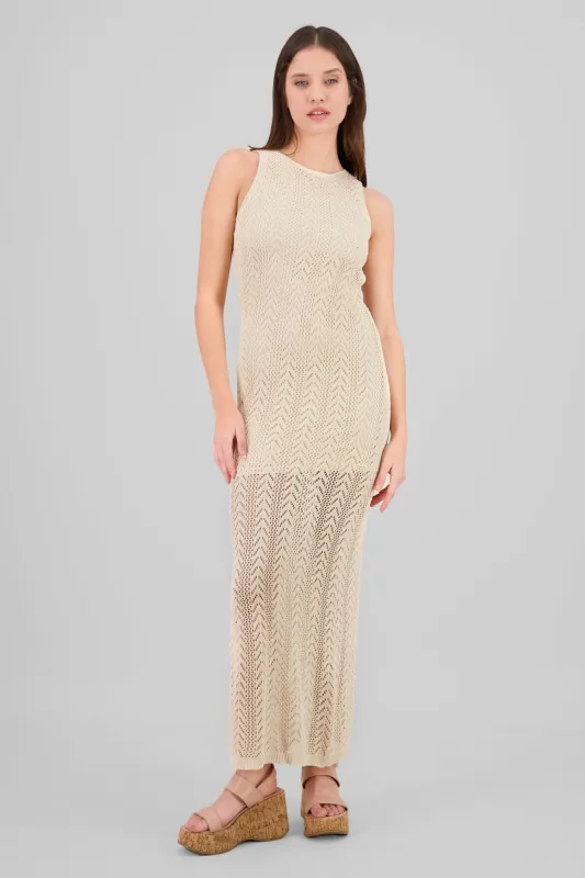 Maxi vestido tejido sold by Shasa