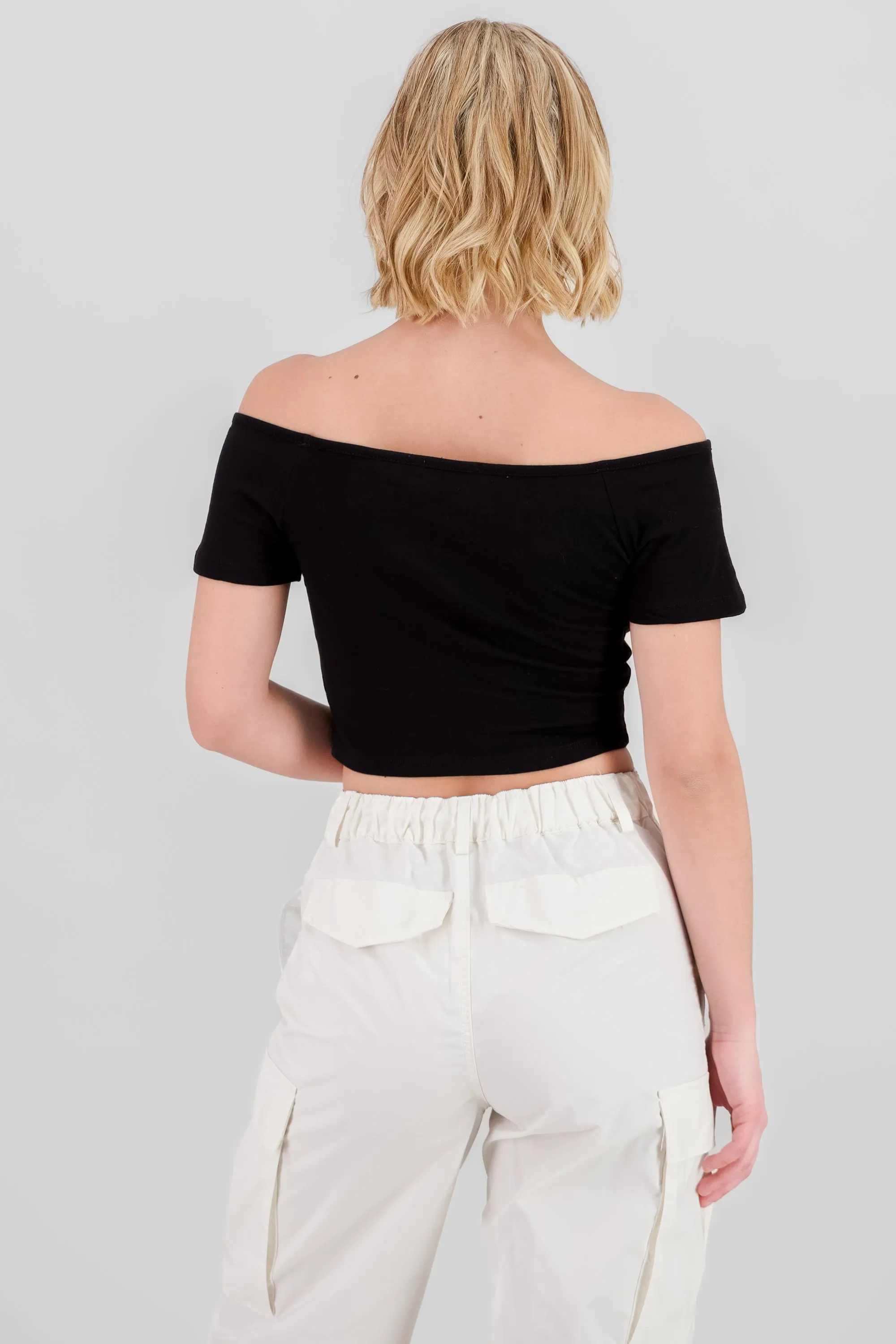 Top off shoulder liso cropped sold by Shasa product image thumbnail 4