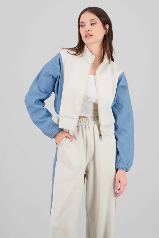 Chamarra patchwork denim sold by Shasa