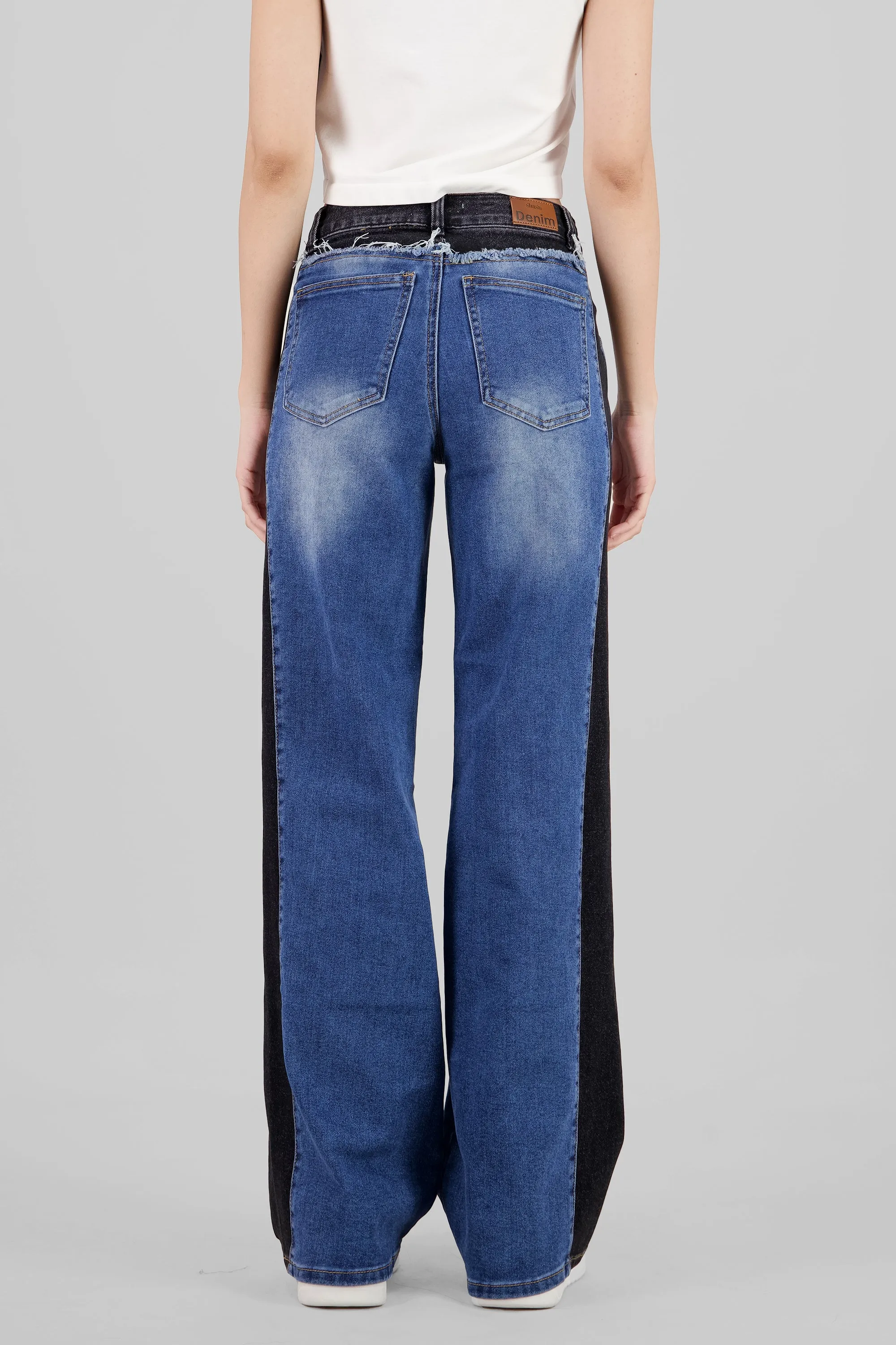Jeans straight patchwork sold by Shasa product image thumbnail 4