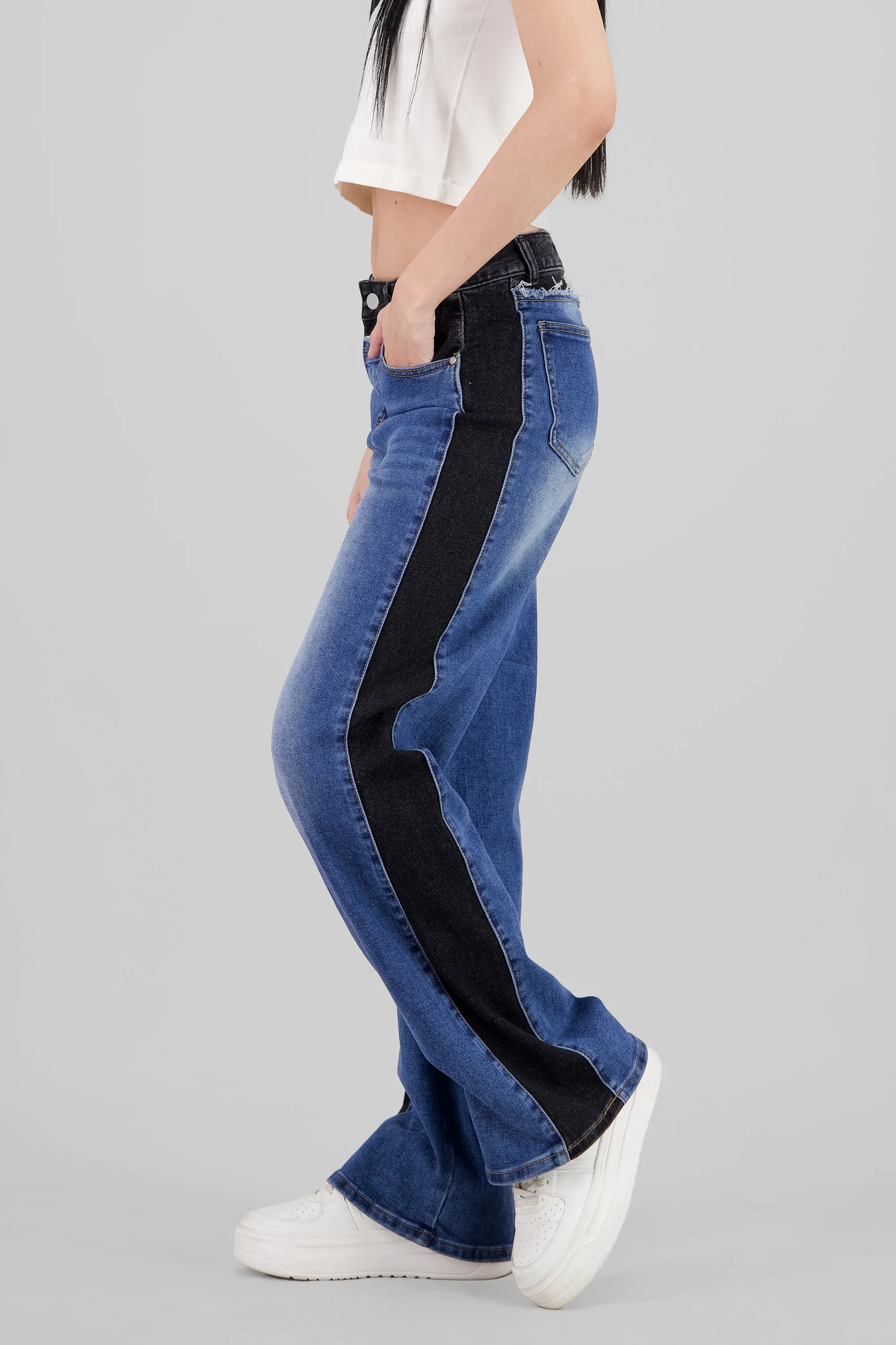 Jeans straight patchwork sold by Shasa product image thumbnail 3