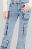 Jeans cargo 4 bolsas asimétrico sold by Shasa