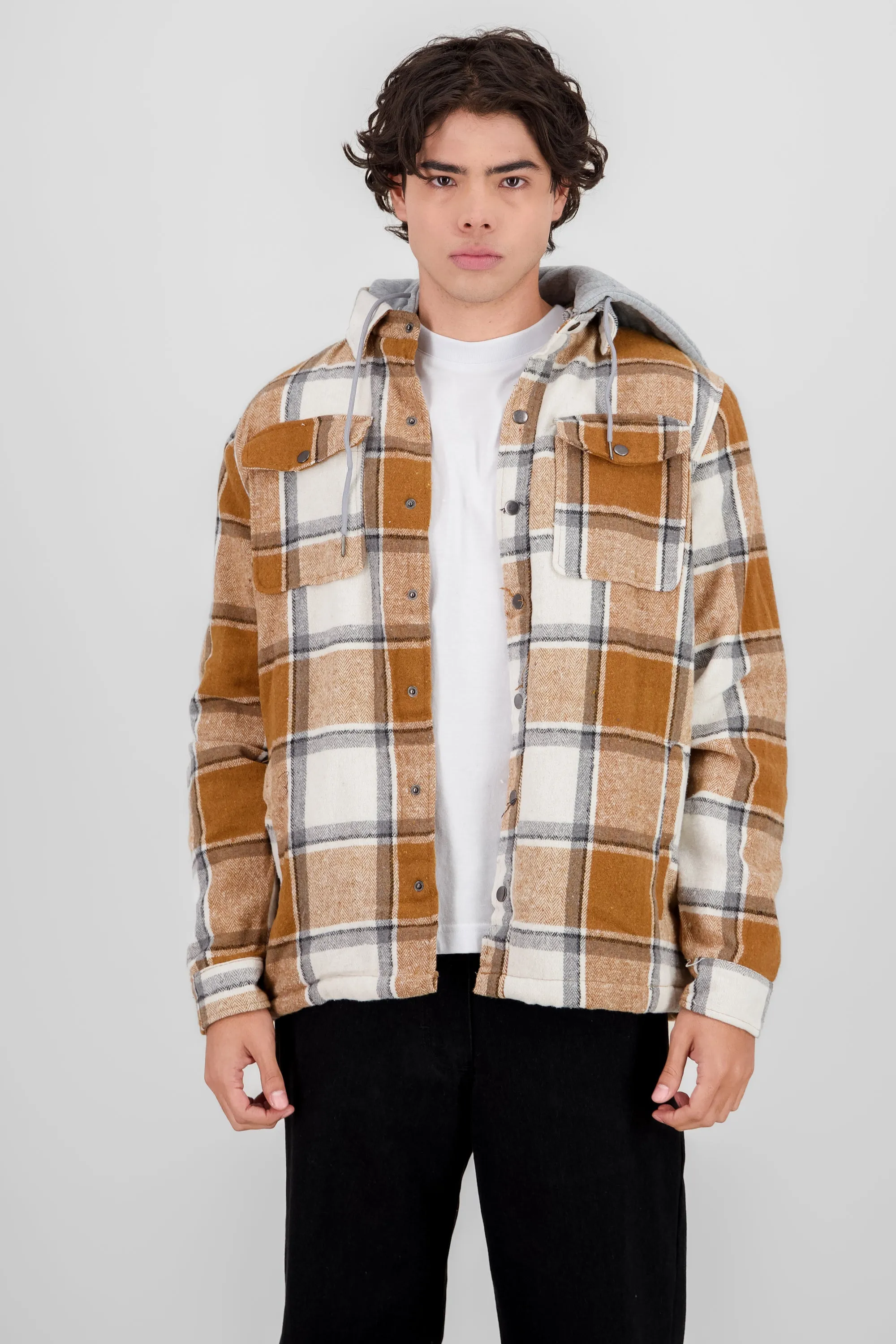 Chamarra cuadros flannel sold by Shasa