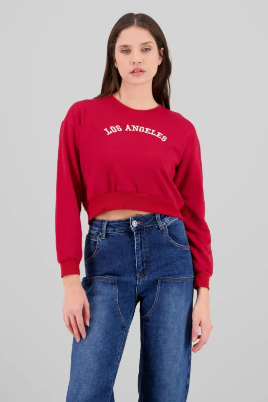 Sudadera cropped los angeles sold by Shasa