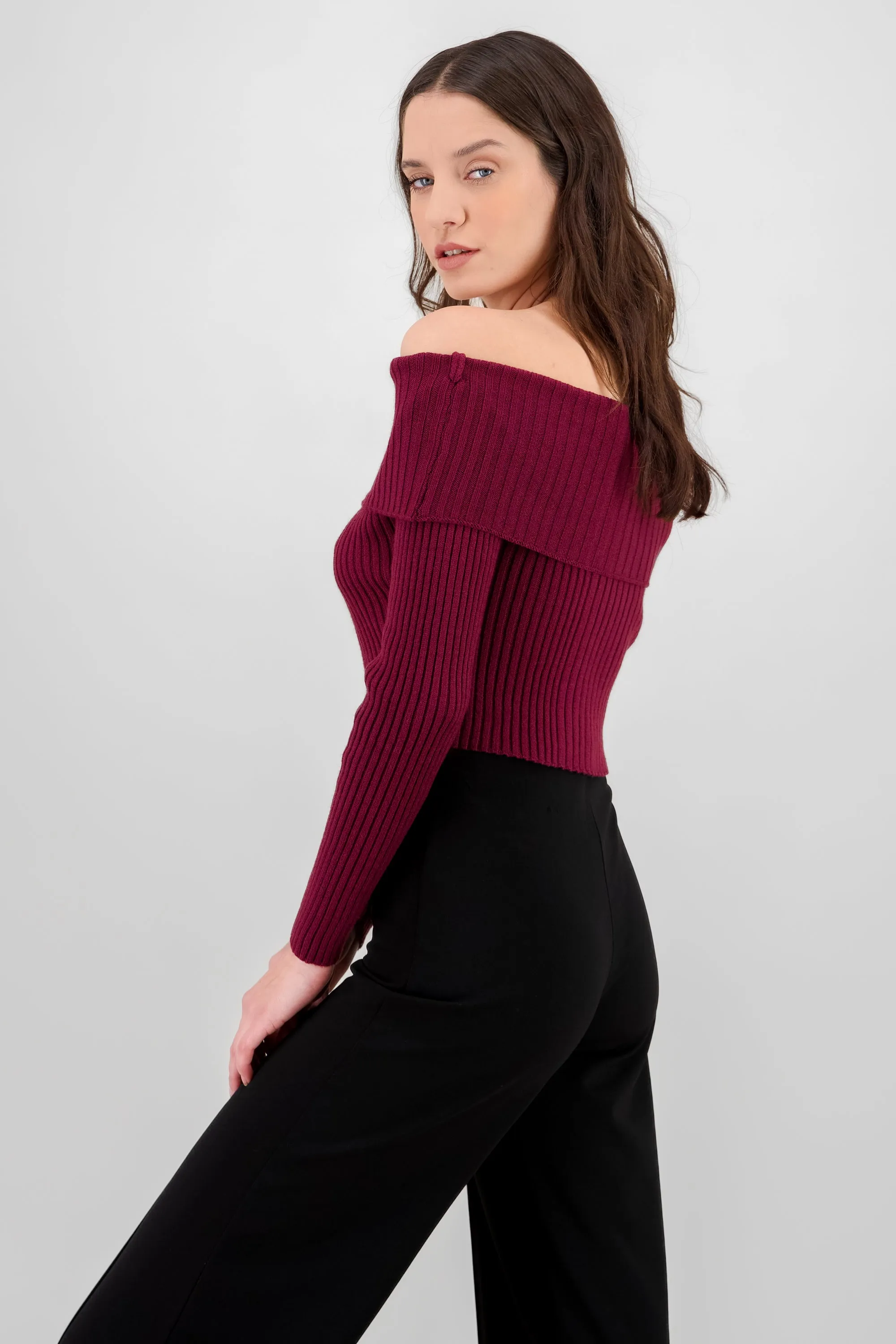 Sueter tejido off shoulder sold by Shasa product image thumbnail 3