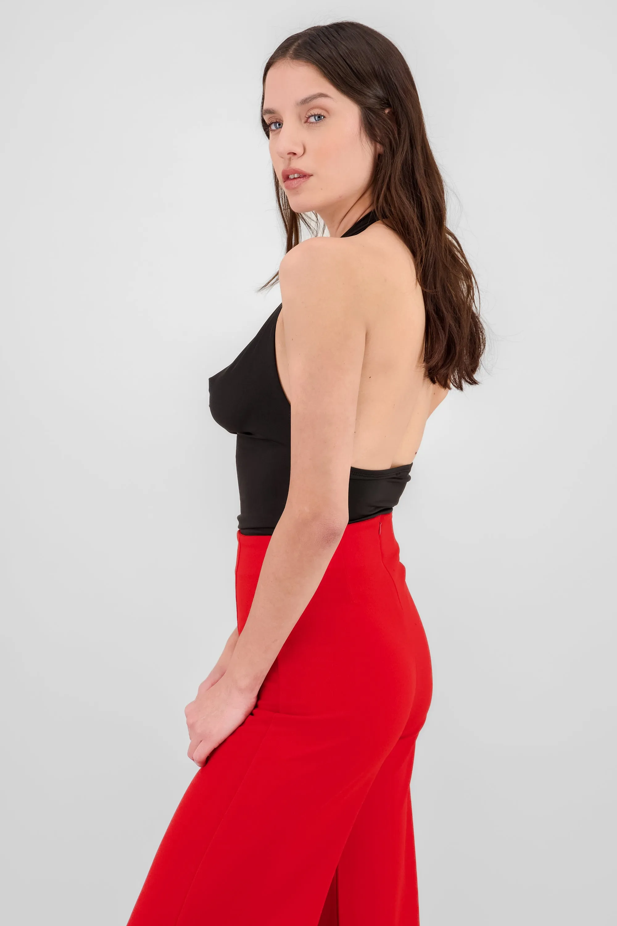 Halter bodysuit cuello cascada sold by Shasa product image thumbnail 3