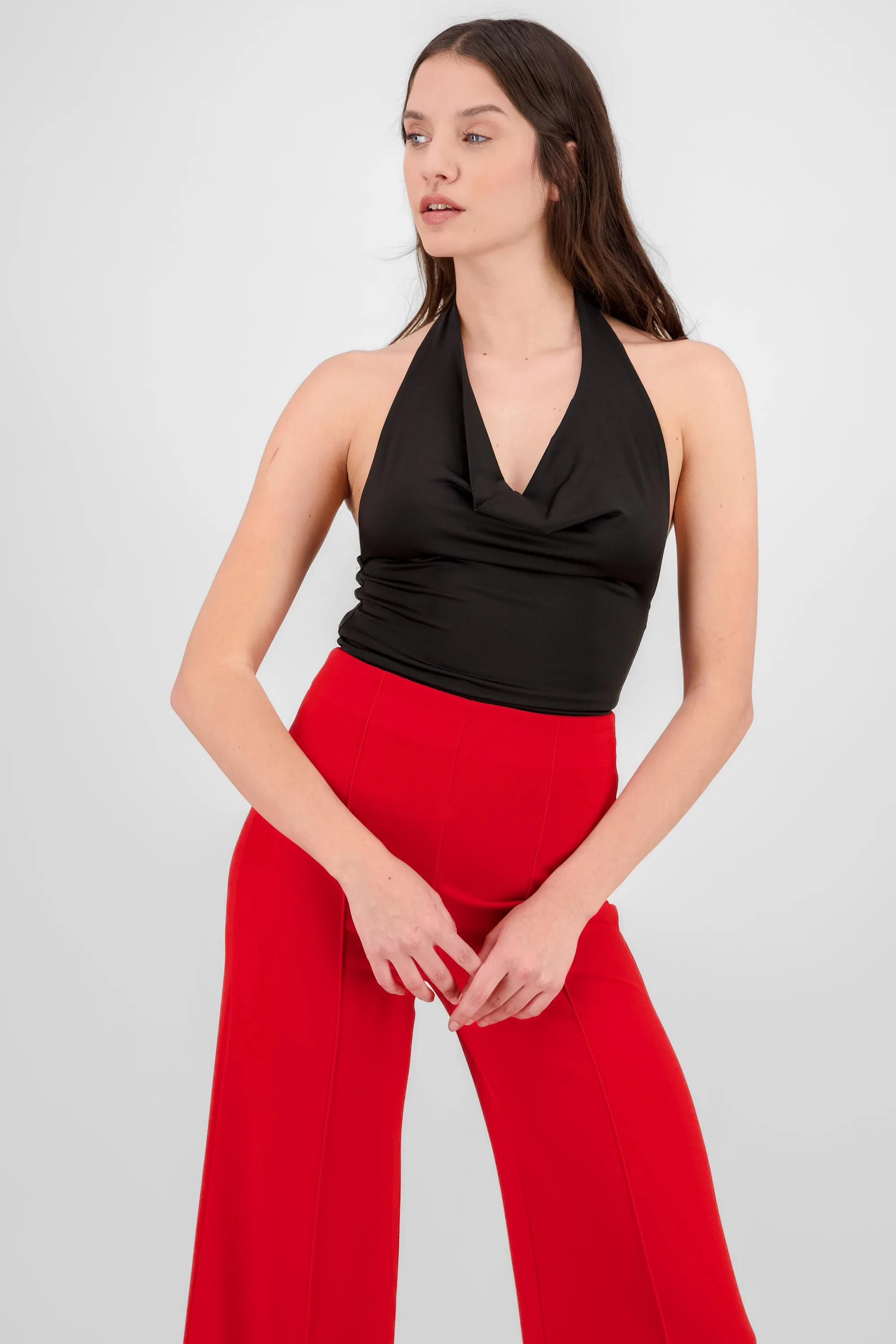 Halter bodysuit cuello cascada sold by Shasa product image thumbnail 2