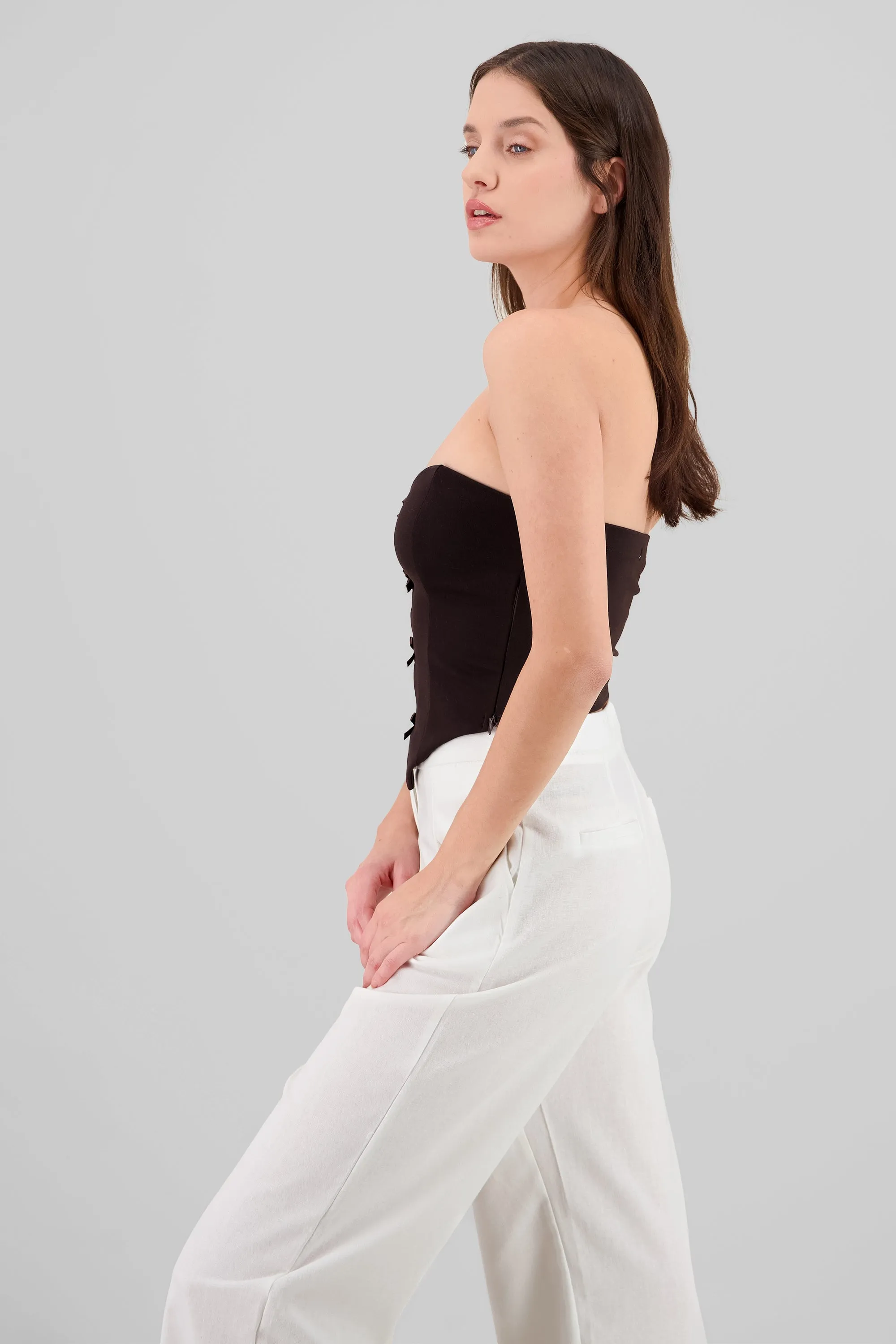 Top strapless detalle moños sold by Shasa product image thumbnail 3