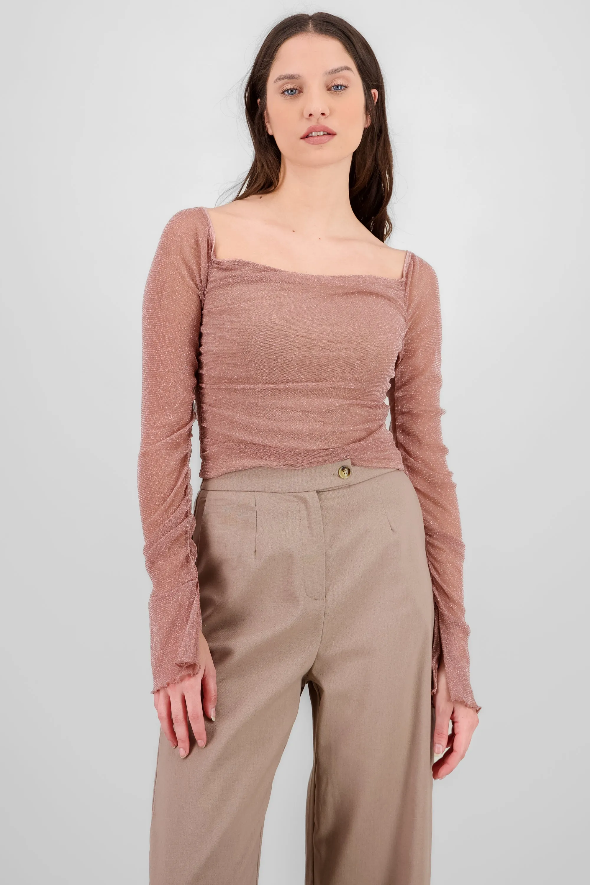 Blusa drapeados con brillos sold by Shasa product image thumbnail 2