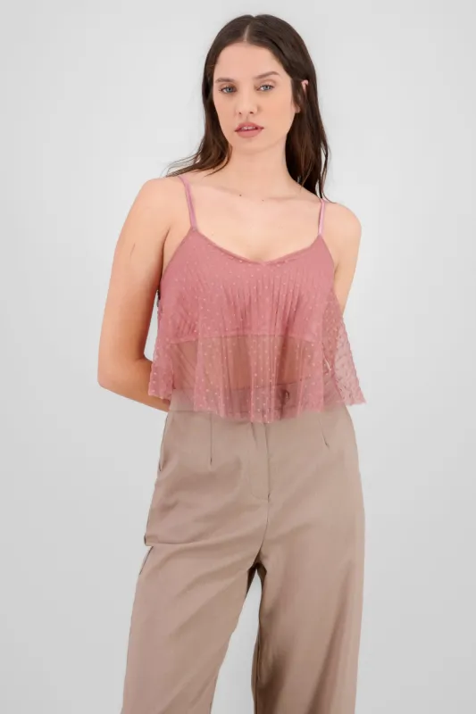 Blusa fluida tirantes det textura sold by Shasa