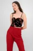 Corset flores mesh flock sold by Shasa