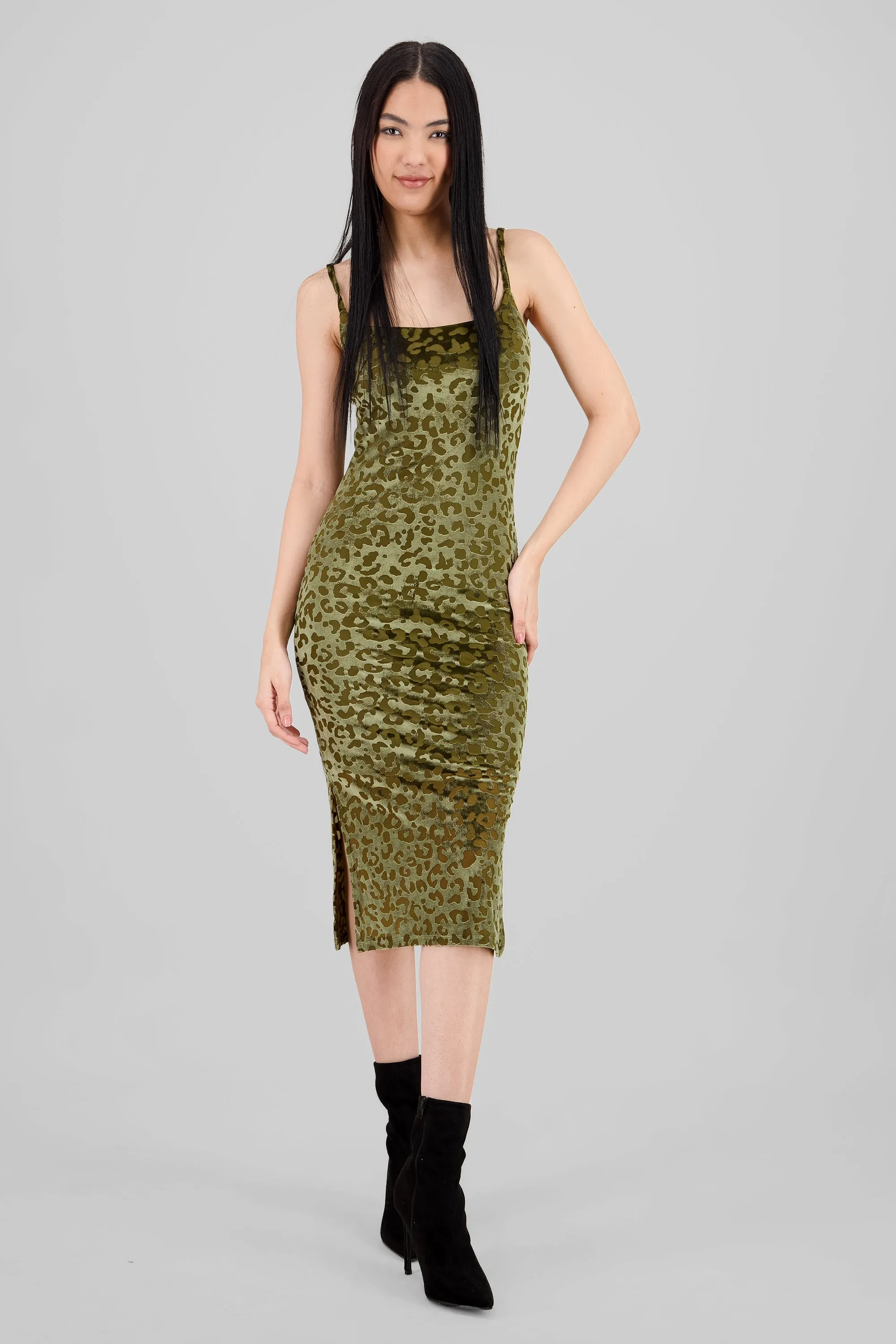 Vestido tirantes animal print velvet sold by Shasa