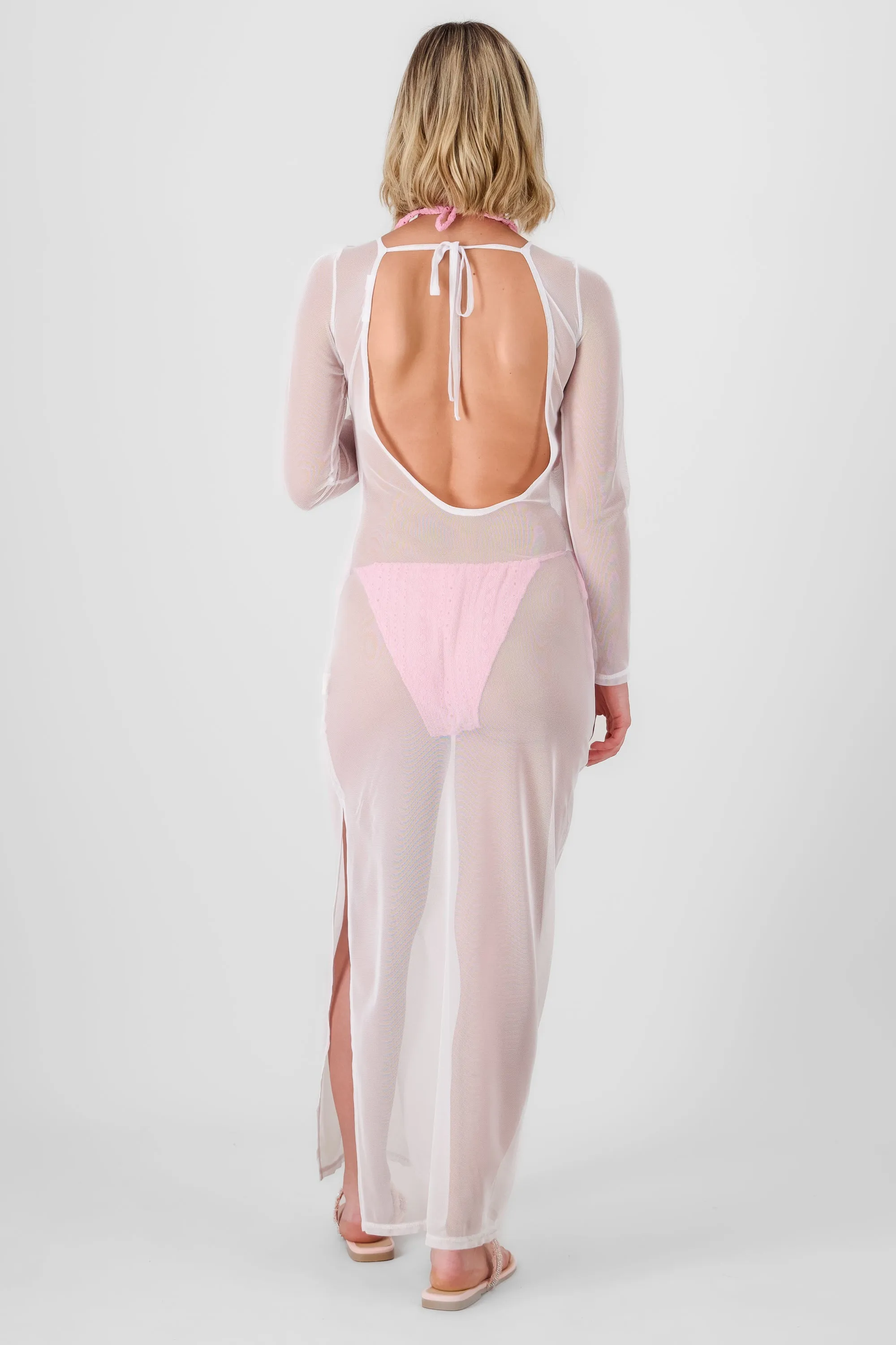 Vestido mesh salida de baño manga larga escote esp sold by Shasa product image thumbnail 4