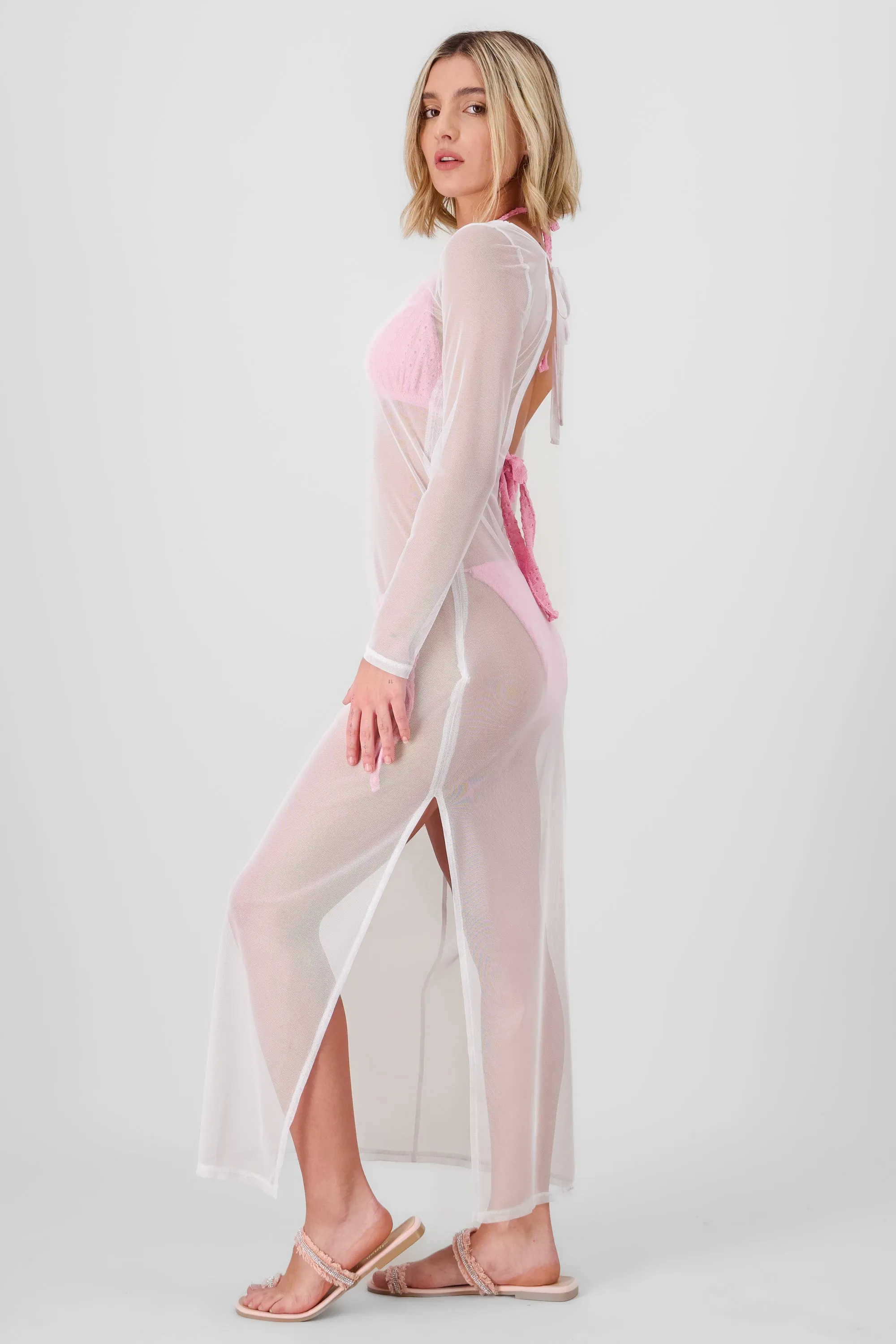 Vestido mesh salida de baño manga larga escote esp sold by Shasa product image thumbnail 3