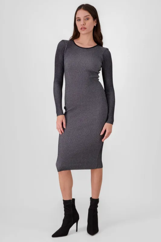 Vestido midi tejido contraste sold by Shasa