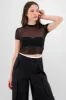 Top brillos mesh manga corta sold by Shasa