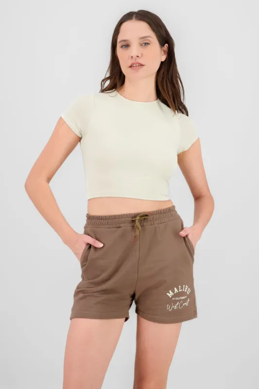 Top crop doble tela manga corta sold by Shasa