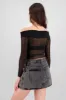 Top strapless brillos mesh manga larga sold by Shasa