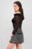 Top strapless brillos mesh manga larga sold by Shasa
