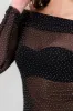 Top strapless brillos mesh manga larga sold by Shasa