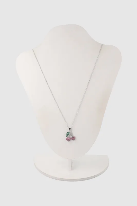 Collar dije cerezas brillos sold by Shasa