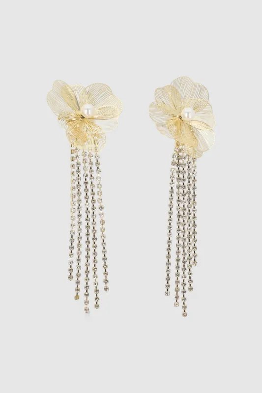 Aretes flores filigrana brillos sold by Shasa