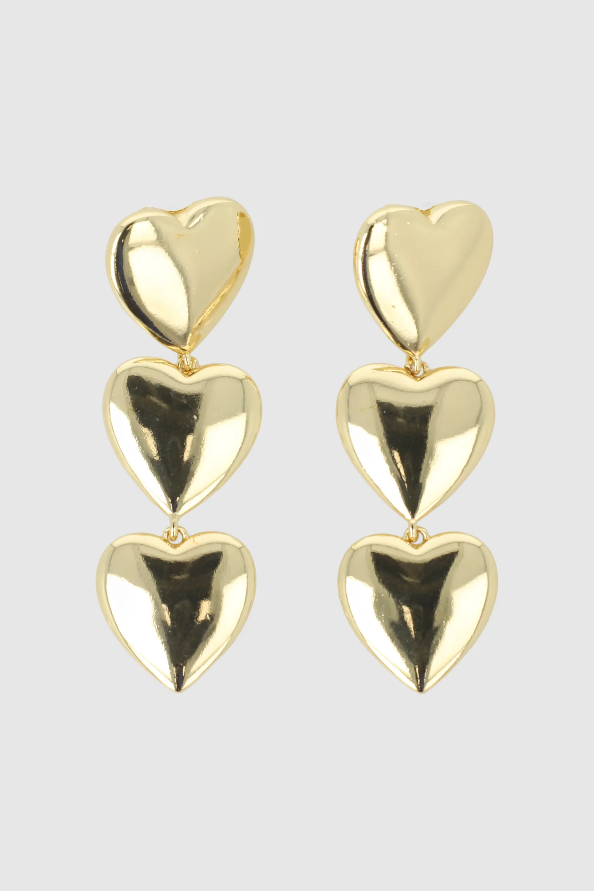 Aretes triple corazon sold by Shasa product image thumbnail 3