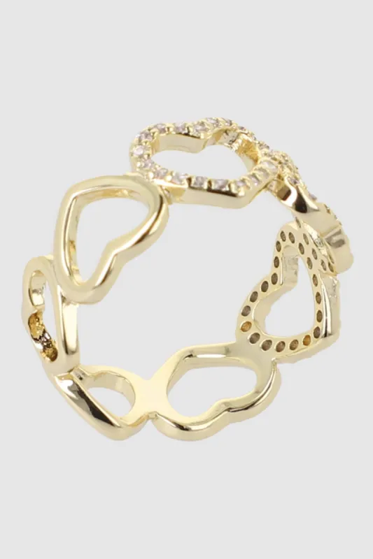 Anillo corazones silueta sold by Shasa