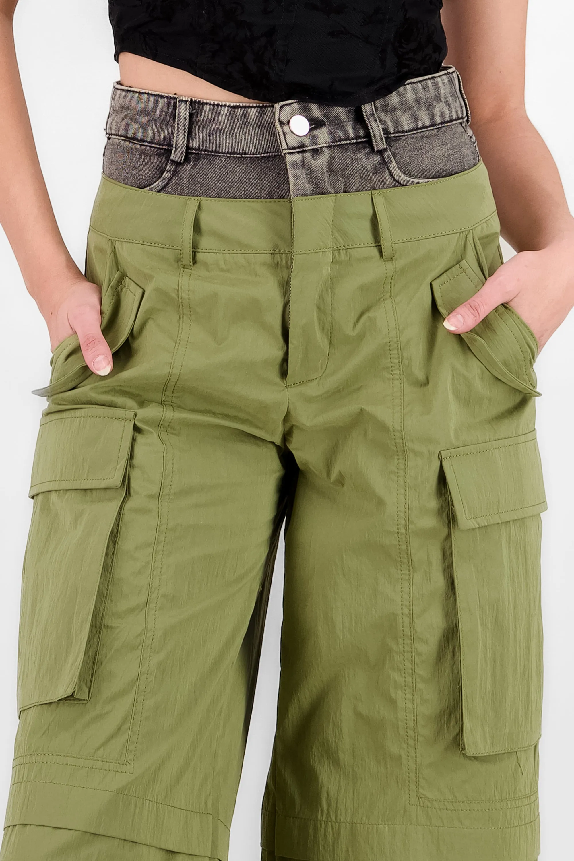 Pantalon cargo detalle pretina denim sold by Shasa product image thumbnail 5
