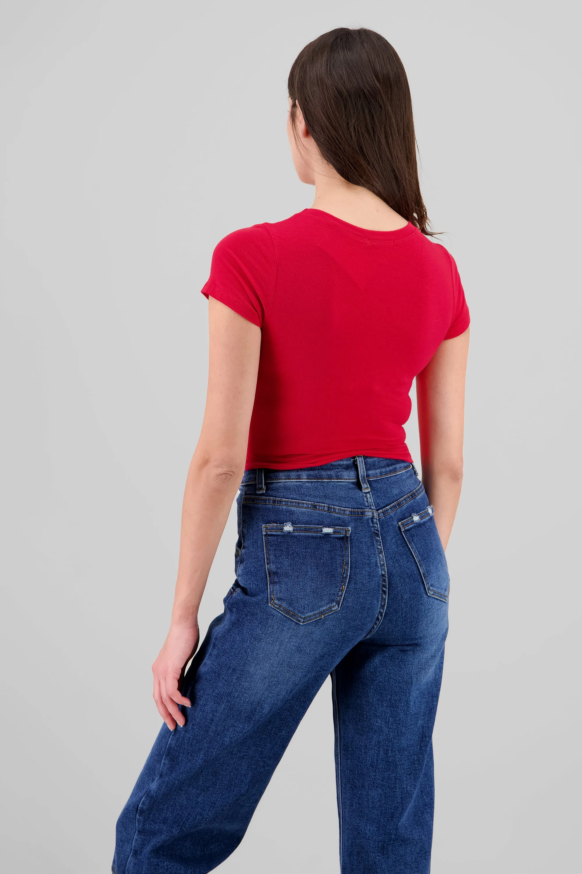 Top rib cuello redondo con manga orta sold by Shasa product image thumbnail 4