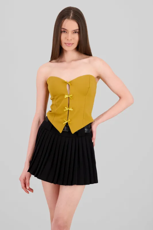 Top strapless detalle moños sold by Shasa