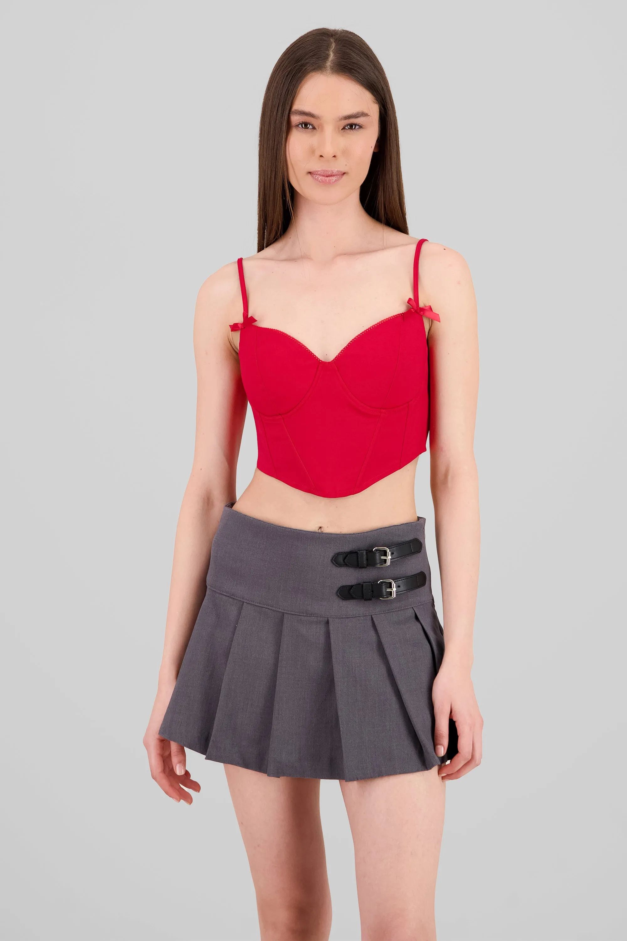 Corset corto detalle mini encaje y moños sold by Shasa