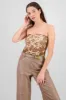 Top strapless drapeado mesh sold by Shasa