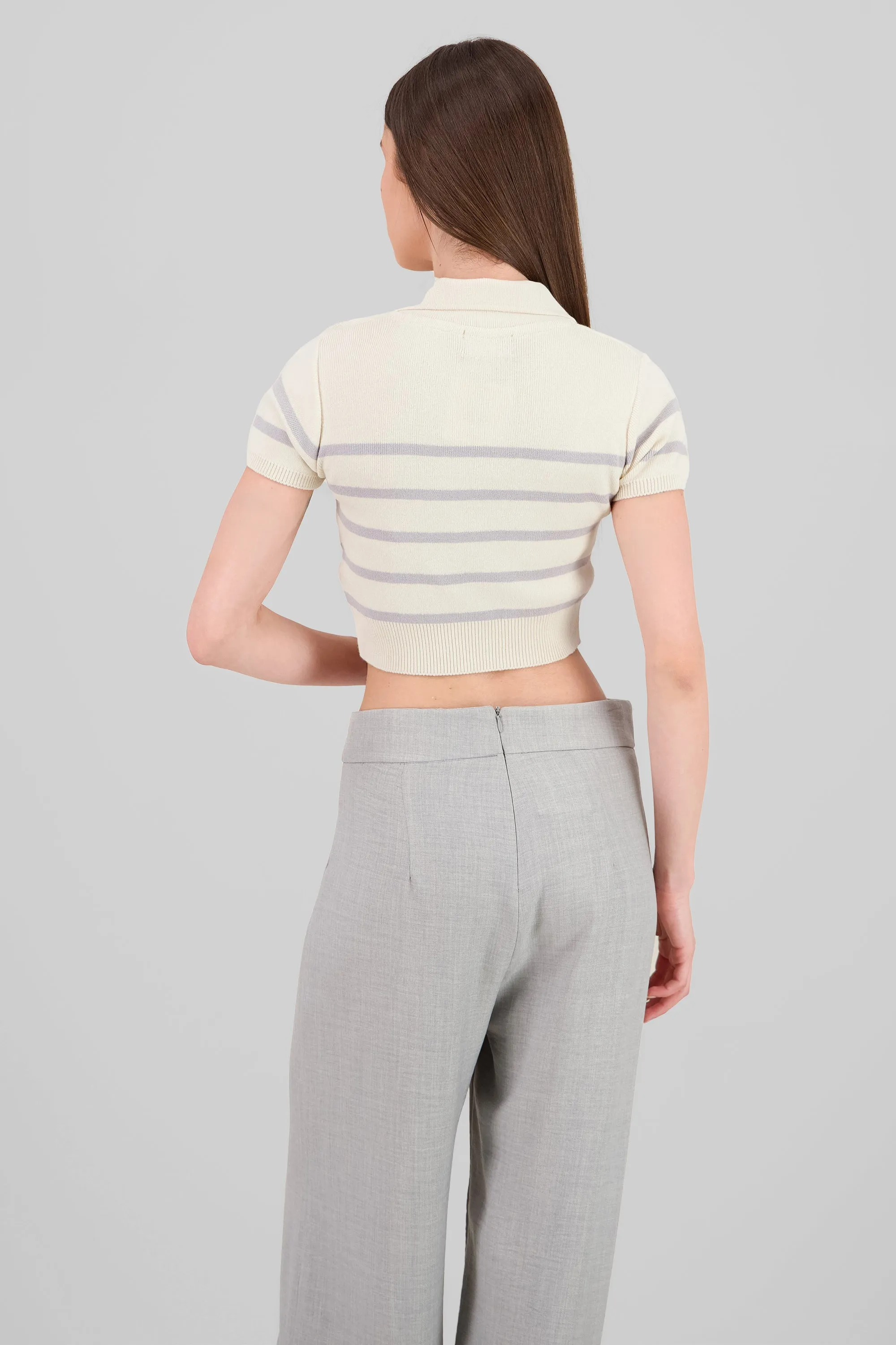 Top tejido cuello polo rayas sold by Shasa product image thumbnail 4