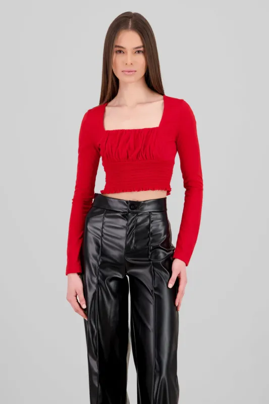 Top escote cuadrado manga larga sold by Shasa