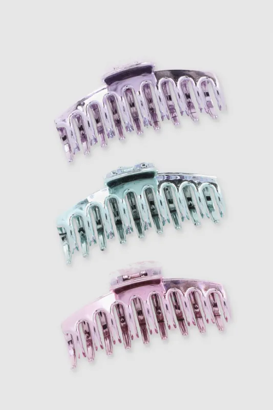 Set 3 pinzas grandes metalicas sold by Shasa