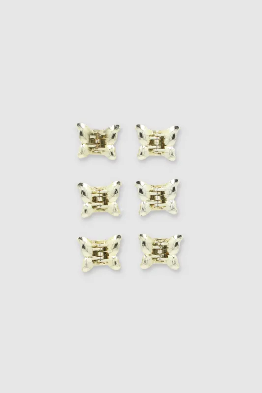 Set 6 pinzas mariposa metalicas sold by Shasa