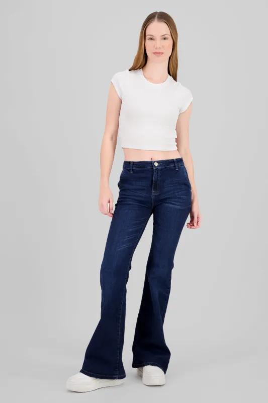 Jeans flare cintura media sold by Shasa